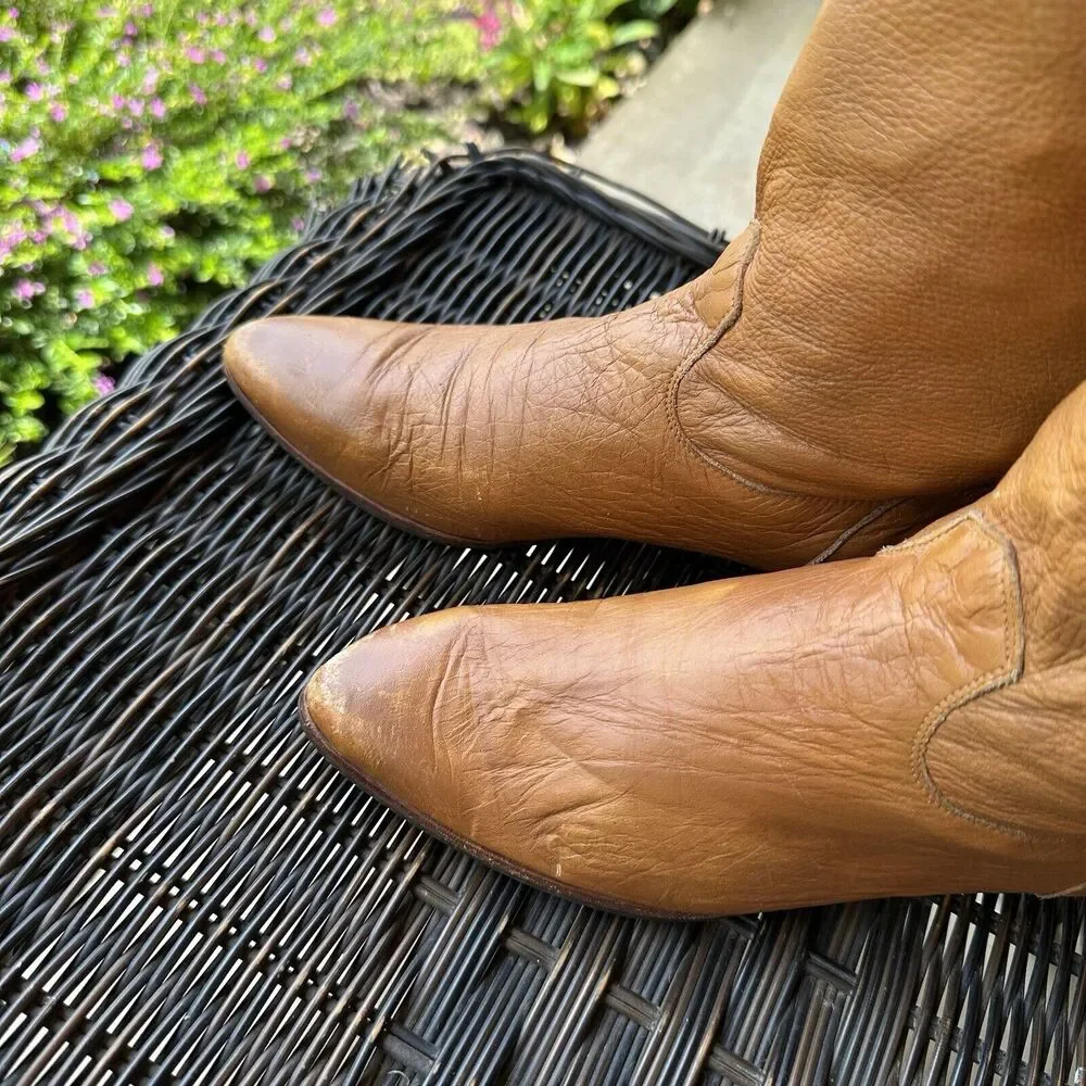 Laredo Leather Boots Womens Size 6 M Fringed Western Cowboy Cowgirl Taylor Swift